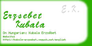 erzsebet kubala business card